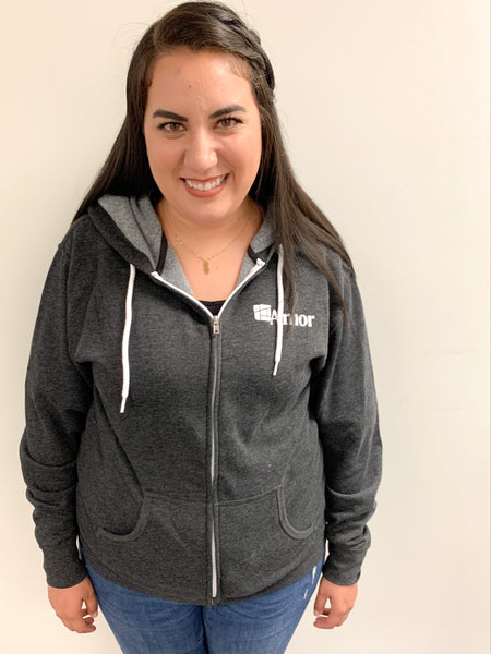 Amor Logo Zip-Up Hoodie