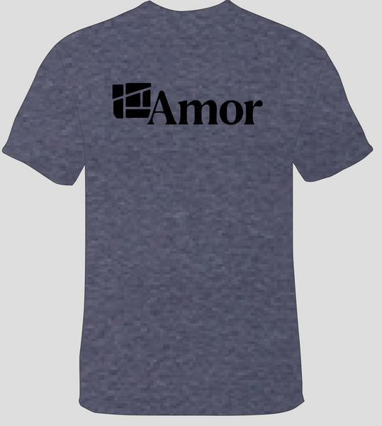 Heather Navy Logo Tee